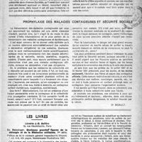 1252 - Page 1153 - Partie scientifique. L’ortédrinisme, par Pierre Labignette / Prophylaxie des maladies contagieuses et sécurité sociale / Les livres. Quelques grandes figures de la chirurgie et de la Médecine militaires, par Ed. Blaissinger. Librairie J. – B. Baillière, Paris 1947 / Les Eaux minérales et l'Organisme humain, par Dr Emile Duhot, Les presses universitaires de France, Paris