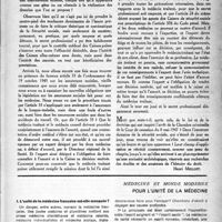 1266 - Page 1167 - Partie professionnelle. Droit professionnel. Le secret absolu et la sécurité sociale / Médecine et monde moderne. Pour l’unité de la médecine. L’unité de la médecine française est-elle menacée ?