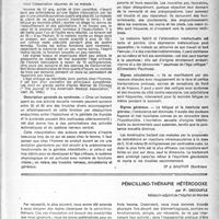 1294 - Page 1195 - Partie scientifique. L'âge critique chez l'homme / pénicilline-thérapie hétérodoxe, par P. Decoufle. Elimination de l'antibiotique, rythme d’administration