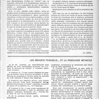 1296 - Page 1197 - Partie scientifique. Le syndrome toxi-infectieux du nourrisson sa cause - son traitement / Les enfants terribles., et la posologie infantile