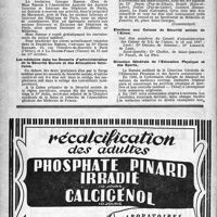 1319 - Page 1220 - Dernières nouvelles. Le médecin Phtisiologue / Fondation Georges-Renon / Les médecins dans les conseils d’administration de la Sécurité Sociale et des Allocations familiales / Élections aux Caisses de Sécurité sociale de l’Aisne / Direction Générale de l’éducation Physique et des Sports