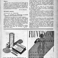 1360 - Page 1261 - Correspondance. Application de la nomenclature. C 3 ou non ? / Sécurité sociale. Accidents du travail. La procédure de contrôle dans la nouvelle législation sur les accidents du travail
