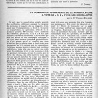 1425 - Page 1326 - Partie professionnelle. Organisation professionnelle. En marge des contrats-types. Le contrat dit « d’association » / La commission permanente de la nomenclature a voté le « c. 2 » pour les spécialistes, par le Dr Fernand Decourt