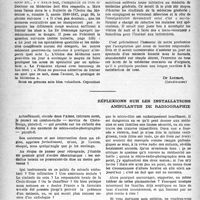 1429 - Page 1330 - Partie professionnelle. Le mot du lecteur. Défense de la médecine générale / Réflexions sur les installations ambulantes de radiographie