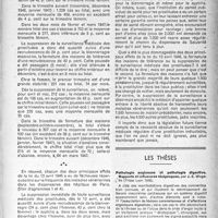 1456 - Page 1357 - Partie scientifique. Les maladies vénériennes dans les hôpitaux de Paris, avant et après la législation de 1946, par A. Touraine. Blennorragie récente / Les thèses. Pathologie angineuse et pathologie digestive, par J. – E. Wegelin (thèse Lyon 1946)