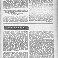 1460 - Page 1361 - Partie scientifique. Les sociétés savantes. Société médicale des hôpitaux de Paris. Paraplégie spasmodique par épidurite chronique à staphylocoques / Anomalie de position de l’intestin simulant un processus pathologique de la base du poumon droit, (18 avril 1947) / Indications respectives de la pénicillinethérapie au cours de l'amibiase intestinale et de ses manifestations hépatiques, (18 avril 1947) / La presse. Stabilisation initiale de l’enfant diabétique par la méthode de Brush [(« Le Journal de Médecine de Lyon », 5. mai 1947)] / La vaccination par le B. C. G. des infirmières allergiques [(« Lyon Médical », 18 mai 1947)]
