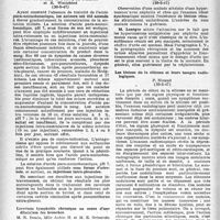 1489 - Page 1390 - Partie scientifique. Les sociétés savantes. Société médicale des hôpitaux de Paris. L’acide para-aminobenzoïque dans les dyspnées, (Modes d’administration et Posologie), (30-5-47) / Leucémie lymphoïde chronique au cours d’une dilatation des bronches, (30-5-47) / Néphrite hypertensive traitée par intervention chirurgicale, (30-5-47) / Les lésions de la silicose et leurs images radiologiques, (30-5-47)