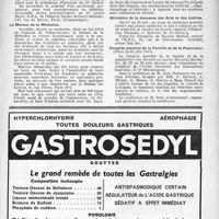 1512 - Page 1413 - Dernières nouvelles. Le Mouvement pour une Psychiatrie médicale et biologique / Groupement des médecins sinistrés et spoliés de la région Parisienne / La Maison de la Médecine / 30e Anniversaire de la découverte du Bactériophage / Ministère de la Jeunesse des Arts et des Lettres / Congrès mondial de la Famille et de la Population
