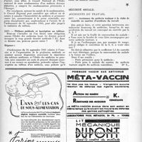1535 - Page 1436 - Correspondance. Exercice de la médecine. La condamnation pénale entraîne-t-elle l’impossibilité d’exercer ? / Pléthore médicale et inscription au tableau / Sécurité sociale. Accidents du travail. Assistance du médecin traitant à la visite de contrôle en matière d’accidents du travail