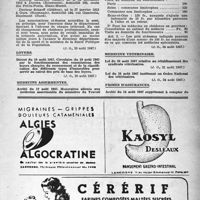 1580 - Page 1481 - A travers l'officiel. Exercice de la médecine / Loyers / Médecins assermentés / Médecine vétérinaire / Primes d’assurances