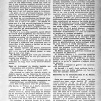 1590 - Page 1491 - Partie scientifique. Les sociétés savantes. Société médicale des hôpitaux de Paris. L’intoxication par la chlorate de soude. Essai de synthèse anatomie-clinique, (18 avril 1947) / Essai de traitement du diabète insipide par l’association poste-hypophyse subtosan, (18 avril 1947) / Le traitement médical des abcès pulmonaires par pénicillinethérapie endobronchique précise, (25 avril 1947) / Discussion sur la communication de M. Mattéi