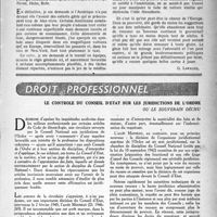 1600 - Page 1501 - Partie professionnelle. Suite américaine. Impressions d’un passant sur l'Amérique / Droit professionnel. Le contrôle du conseil d’état sur les juridictions de l’ordre ou le souverain déchu