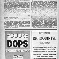1615 - Page 1516 - Correspondance. Hôpitaux. Sortie d’un malade de l’hôpital. Pouvoirs du directeur / Secret professionnel. Certificats de décès et secret professionnel en matière de pensions