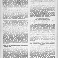 1633 - Page 1534 - Partie Scientifique. Les sociétés savantes. Académie de médecine. Séance du 20 mai 1947. Pathogénie de la fièvre typhoïde / Les raisons hygiéniques et climatiques pour le transfert des vacances scolaires en février / Sur un cas de guérison d’atrophie ictéro-œdémateuse du foie / A propos de 28 nourrissons nés de parents tuberculeux isolés et vaccinés au B. C. G. -S. P. ; utilité des centres de vaccination pour développer la prémunition anti-tuberculeuse des tout-petits / Société médicale des hôpitaux de Paris. Un cas de leptospirose grippo typhosa à forme méningée, (9-5-47) / La pénicillinethérapie dans la maladie de Schultz, (9-5-47)