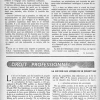 1639 - Page 1540 - Partie Professionnelle. Suite Américaine. La formation, la vie professionnelle, les perspectives du médecin praticien américain / Droit Professionnel. La loi sur les loyers du 30 juillet 1947. Situation actuelle des locataires