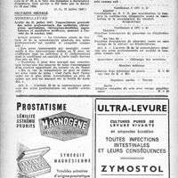 1645 - Page 1546 - A travers l’officiel, (suite de la page 1527). Santé publique / Sécurité sociale