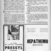 1657 - Page 1558 - Dernières nouvelles. Syndicat National des Urologistes Français / Comité de Coordination de la Région Parisienne / Chambre Syndicale des Médecins de la Seine / Naissances / Mariages / Nécrologie [Mme Veuve R. Dumont]