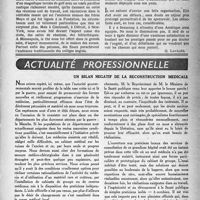 1680 - Page 1581 - Partie Professionnelle. Suite Américaine. L'organisation hospitalière aux États-Unis / Actualité professionnelle. Un bilan négatif de la reconstruction médicale