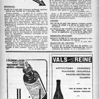 1705 - Page 1606 - A travers l'officiel. Hôpitaux / Impôts / Loyers / Médecine militaire / Médecine du travail