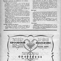 1737 - Page 1638 - Dernières nouvelles. Comité de coordination de la Région Parisienne / Chambre syndicale des Médecins de la Seine / Groupe médical de secours / Semaine Odontologique 1947 / Naissances / Mariages / Nécrologie [Dr Maurice d'Halluin]