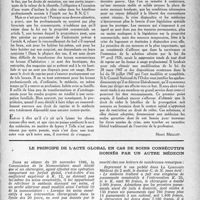 1810 - Page 1711 - Partie Professionnelle. Droit professionnel. La « propriété professionnelle » est-elle souhaitable ? / Le principe de l’acte global en cas de soins consécutifs donnés par un autre médecin