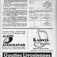 1834 - Page 1735 - A travers l'officiel. Enseignement de la médecine / Laboratoires. Assurance-maladie