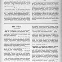 1840 - Page 1741 - Partie Scientifique. La tularémie. Diagnostic de la turalémie / Traitement / Les thèses. Pédicules nerveux des artères du membre supérieur, par Pierre Allien (Thèse Montpellier 1946) / Contribution à l’étude de la polynévrite tuberculeuse, par Lucien Mira (thèse Montpellier 1947)