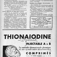 1910 - Page 1811 - Dernières nouvelles. Faculté de Médecine de Paris / Clinique Médicale de l’Hôtel-Dieu de Paris / Journées de la Clinique Stomatologique