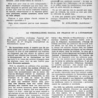 1941 - Page 1842 - Partie Scientifique. Médecine et monde moderne. Réflexions sur le code de déontologie / Le thermalisme social en France et à l’étranger
