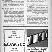 1959 - Page 1860 - Dernières nouvelles. La pénurie de lait / Annuaire des Stations hydrominérales, climatiques et balnéaires, sanatoriums et maisons de Santé / Académie Duchenne de Boulogne / École de Stomatologie / XXIe Journées dentaires de Paris / Direction Départementale de la Santé du Doubs
