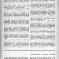 1965 - Page 1866 - Partie Scientifique. Névrites sciatiques sulfamidiques de cause locale, par P. Michon et G. Thisse / Gynécologie et narcose analyse