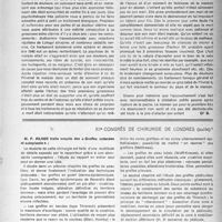 1966 - Page 1867 - Partie Scientifique. Gynécologie et narcose analyse / XIIe Congrès de chirurgie de Londres (suite). Les « greffes cutanées et autoplastie », par M. P. Kliner