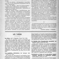 1968 - Page 1869 - Partie Scientifique. XIIe Congrès de chirurgie de Londres (suite). Les « greffes cutanées et autoplastie », par M. P. Kliner / Les thèses. Les Raies, par R. Wigniolle (Thèse Paris 1947) / Les syphilides folliculaires, par Georges Herr, (Thèse Paris 1946) / Action des Œstrogènes de synthèse sur la montée laiteuse, par P. Herbert (Thèse Paris 1947) / La céphalée dans l'hypoglycémie spontanée, par Jacques Tilmant (Thèse Paris 1947) / Contribution à l’étude de la péri-arthrite scapulo humérale. Efficacité de l’infiltration stellaire. Claude Grauer (Thèse Paris 1947)