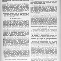 1969 - Page 1870 - Partie Scientifique. Les sociétés savantes. Société médicale des hôpitaux de Paris. Mégaduodénum et anorexie mentale, (27-6-47) / Origine des douleurs dans les sacralisations et lombalisations douloureuses. Rôle des altérations des disques-charnière sus-jacente à la pièce transitionnelle, (27-6-47) / A propos des incidents poste-transfusionnels, (27-6-47) / Traitement du myxœdème par la protéine iodée, (13-6-47) / Accidents de la greffe de désoxycorticostérone, (13-6-47)