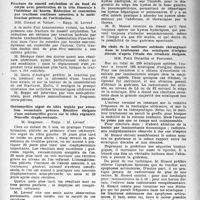 2006 - Page 1907 - Partie Scientifique. Les sociétés savantes. Académie nationale de médecine, Séance du 6 juillet 1947. Rapport au nom de la Commission par l’épilation esthétique, acte professionnel / Académie, de chirurgie, Séance du 28 mai 1947. Fracture du massif cotyloïdien et du fond du cotyle avec pénétration de la tête fémorale à l’intérieur du bassin. Réduction et contention par tractions continues associées à la mobilisation précoce de l’articulation / Ostéomyélite aiguë du tibia traitée par résection secondaire précoce. Récidive éloignée d’une ostéomyélite grave sur le tibia régénéré, Nouvelle diaphysectomie / Kystes hydatiques multiples du foie et des poumons / Du choix de la meilleure méthode chirurgicale dans le traitement des sciatiques d’origine discale d’après l’étude des résultats éloignés / Société médicale des hôpitaux de Paris. Syndrome hydropigène grave apparu après une greffe sous-cutanée de désoxycorticostérone chez un albuminurique non addisonienne, (27-6-47)