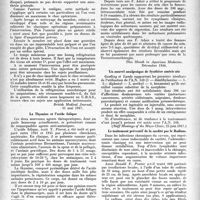 2011 - Page 1912 - Partie Scientifique. Presse étrangère. L’Anesthésie par réfrigération [British Médical Journal, 31 mai 1947] / La Thymine et l’acide folique [Bruxelles Médical, 1er juin 1947] / L’Hormonothérapie dans le cancer du sein [This Month in American Médecine, Décembre 1946] / Un nouvel analgésique de Synthèse Américain [(Staff Meetings of the Mayo Clinic, 25 juin 1947)] / Le traitement préventif de la surdité par le Radium [(Arch. of otolaryngology, janvier 1947, vol. 45)]