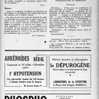2032 - Page 1933 - Correspondance. Nomenclature. Consultations et visites des spécialistes