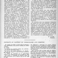 2058 - Page 1959 - Partie professionnelle. Actualité professionnelle. Assemblée Générale du “Sou Médical” du 2 mai 1947. Rapport du trésorier '/ Extraits du rapport du commissaire aux comptes