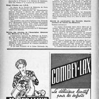 2119 - Page 2020 - Dernières nouvelles. Prix Nobel de médecine 1947 / École des parents et des éducateurs / Stage d’études aux U. S. A / Service des retraites de l’Association Générale des Médecins de France / Bourses Familiales du Corps Médical / Comité de coordination des Conseils départementaux de l’Ordre des Médecins