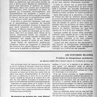 2130 - Page 2031 - Partie scientifique. Les algies des amputés. Les moignons douloureux, par J. de Fourmestraux / Les dystonies biliaires.. Problème de thérapeutique quotidienne, par Maurice Luzuy. Qu'entend-on par dystonies des voies biliaires ?