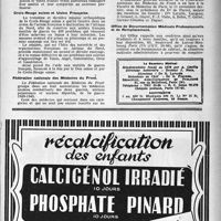 2214 - Page 2115 - Dernières nouvelles. Université de Paris. Faculté de Médecine / Croix-Rouge suisse et Union Française / Fédération nationale des Médecins du Front / Office de Documentation Médicale Professionnelle et de Remplacement