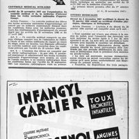 2218 - Page 2119 - A travers l'officiel. Contrôle médical scolaire / Etudes médicales