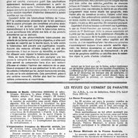 2234 - Page 2135 - Partie scientifique. Journée médicaux-scolaire Suisse-Franche-Comté, 23 octobre 1947 / Les revues qui viennent de paraître. La Revue Française de l’Elite / La Revue Médicale de fa France Australe