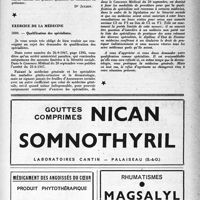 2256 - Page 2157 - Correspondance. Automobilisme. Dangers des manipulations d’essence / Exercice de la médecine. Qualification des spécialistes