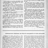 2297 - Page 2194 - Partie professionnelle. Le mot du lecteur. Controverses à propos de la « multivalence » des médecins-conseils de la sécurité sociale / L’éducation sexuelle en fin de scolarité et poste-scolaire