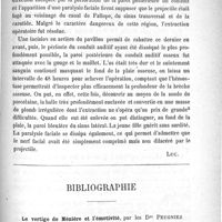 0323 - Page 315 - Analyses et comptes rendus. IV. Oreilles. Ausmeisselung einer Revolverkugel aus dem Felsenbeim mit Erhaltung des gehors. - (Extraction, au moyen de la gouge, d'une balle de revolver ayant pénétré dans le rocher sans altérer l'ouïe), par Oskar Wolf... Zeitschr. f. Ohrenheilk... / Bibliographie. Le vertige de Ménière et l'émotivité, par les Drs Peugniez et C. Fournier...