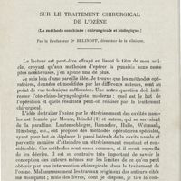 0026 - Page 24 - Mémoires. Clinique oto-rhino-laryngologie de l'université de Sofia. Sur le traitement chirurgical de l'ozène (La méthode combinée : chirurgicale et biologique). Par le Professeur Dr Belinoff...