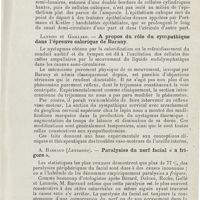 0103 - Page 101 - Sociétés savantes. Société française d'oto-rhino-laryngologie. Congrès tenu à Paris du 14 au 17 octobre 1925. Portmann et Kisler. - Considérations anatomiques sur l'ampoule des canaux demi-circulaires membraneux / Lannois et Gaillard. - A propos du rôle du sympathique dans l'épreuve calorique de Barany / A. Barraud... - Paralysies du nerf facial «a frigore»