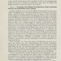 0104 - Page 102 - Sociétés savantes. Société française d'oto-rhino-laryngologie. Congrès tenu à Paris du 14 au 17 octobre 1925. A. Barraud... - Paralysies du nerf facial «a frigore» / Aloin. - A propos des lésions du trijumeau dans certaines formes de mastoïdite chez l'enfant / M. Lannois et P.-L. Mounier. - Thrombophlébite otogène isolée du sinus caverneux