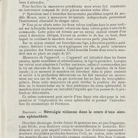 0107 - Page 105 - Sociétés savantes. Société française d'oto-rhino-laryngologie. Congrès tenu à Paris du 14 au 17 octobre 1925. Lafitte Dupont et Sekoulitch. - Technique pour l'anesthésie du nerf maxillaire supérieur, du ganglion sphéno-palatin pour l'exploration du sinus sphénoïdal / Bertemès. - Névralgie vidienne dans le cours d'une sinusite sphénoïdale